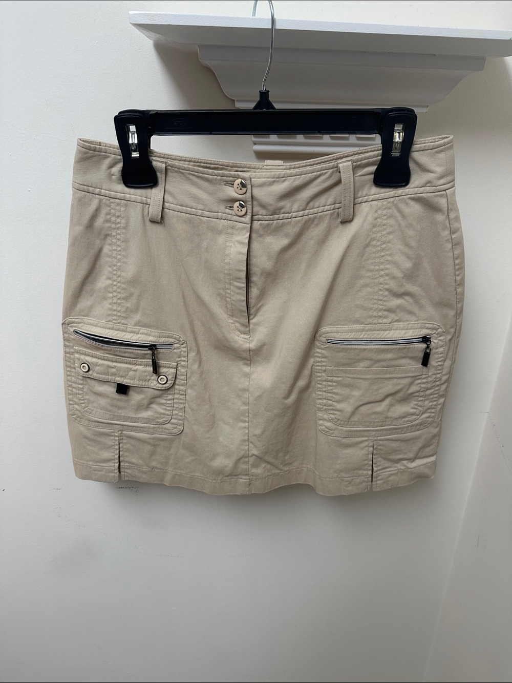 jamie sadock Beige Cargo Skort with Zipper Pockets
